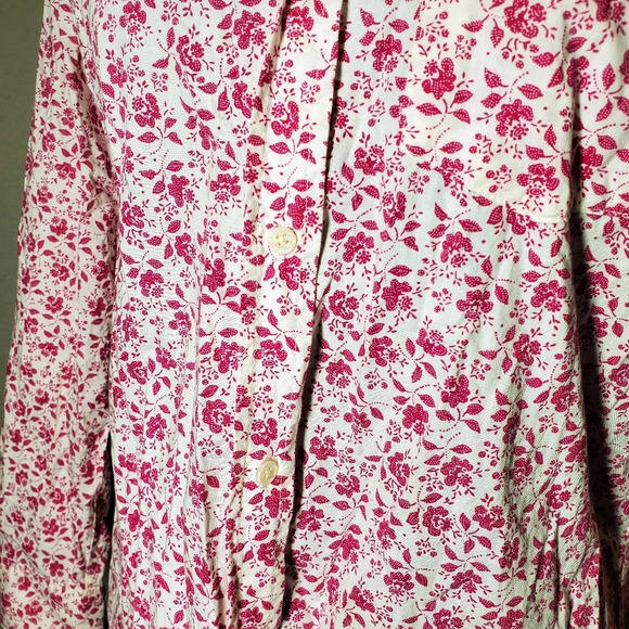 Gap Women's Size Small Pink Floral Buttondown Top - Picture 6 of 15